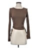 Final Touch Brown Long Sleeve Top Size S - photo 1