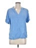 Well Worn 100% Viscose Blue Short Sleeve Blouse Size M - photo 1