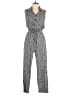 Basic Editions 100% Rayon Print Gray Jumpsuit Size 10 - photo 1