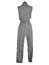 Basic Editions 100% Rayon Print Gray Jumpsuit Size 10 - photo 2