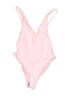 Topshop Solid Pink One Piece Swimsuit Size 4 - photo 1