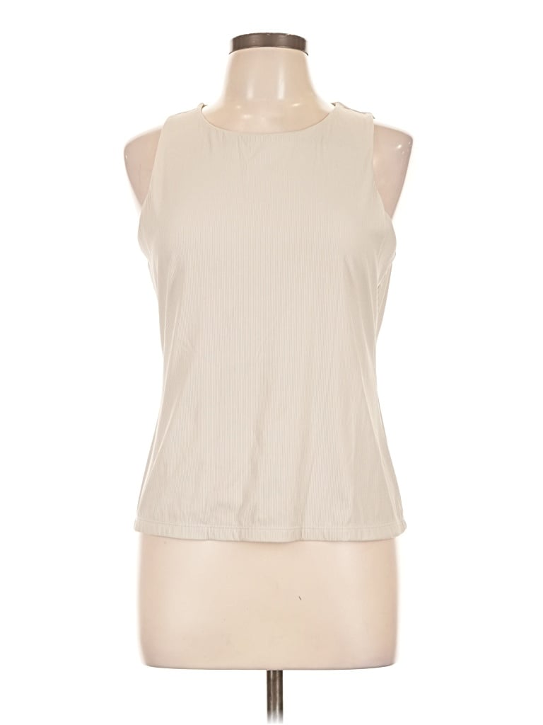 Pre-owned Tahari Sleeveless Blouse In Ivory