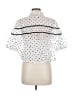 Maeve 100% Polyester Polka Dots White Short Sleeve Blouse Size M - photo 2