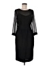 Talbots 100% Polyester Solid Black Cocktail Dress Size 8 - photo 1