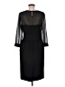 Talbots 100% Polyester Solid Black Cocktail Dress Size 8 - photo 2
