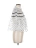 Maeve 100% Polyester Polka Dots White Short Sleeve Blouse Size M - photo 4