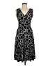 Talbots Graphic Black Cocktail Dress Size 6 - photo 1