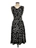 Talbots Graphic Black Cocktail Dress Size 6 - photo 2