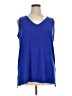 Zenana Blue Sleeveless T-Shirt Size 1X - photo 1