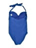 Forever 21 Solid Blue One Piece Swimsuit Size L - photo 2