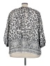 Como Blu Animal Print Gray 3/4 Sleeve Blouse Size 3X - photo 2