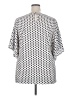 Bobeau 100% Polyester Polka Dots White Short Sleeve Blouse Size 1X - photo 2