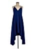 Halston Heritage Solid Blue Cocktail Dress Size 8 - photo 1