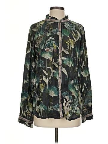 Johnny Was Long Sleeve Silk Top (view 1)