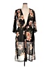 Siren Lily 100% Polyester Black Kimono Size 1X - photo 1
