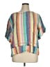 John Mark 100% Linen Blue Short Sleeve Blouse Size XL - photo 1