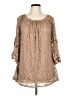 Win Win Tan 3/4 Sleeve Blouse Size L - photo 1
