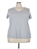 IMAN Gray Short Sleeve T-Shirt Size 3X - photo 1