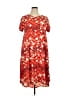 Lularoe Print Red Casual Dress Size XL - photo 1