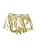 Imoga 100% Polyester Metallic Gold Shorts Size 8 - photo 2