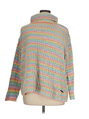 Peace Love World Turtleneck Sweater (view 1)