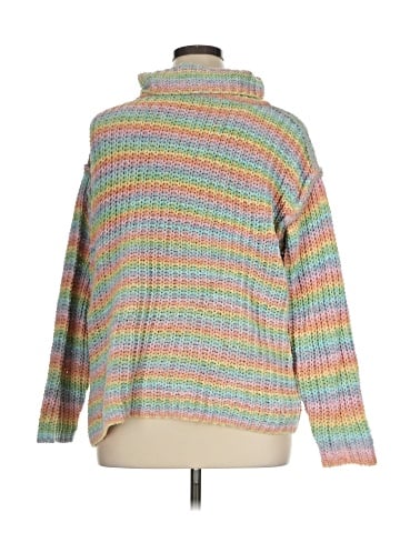 Peace Love World Turtleneck Sweater (view 2)
