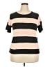 Peace Love World Stripes Black Pullover Sweater Size 2X - photo 1