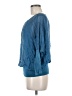 GiGi Moda 100% Silk Blue 3/4 Sleeve Silk Top Size M - photo 5