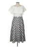 Unique Vintage Argyle White Cocktail Dress Size L - photo 2