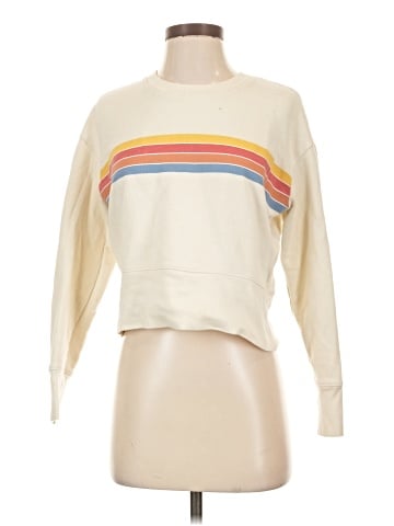 Madewell Rainbow-Inset Crop Sweatshirt (view 1)