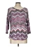 New Directions Chevron-herringbone Purple Pullover Sweater Size L - photo 1