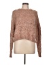 Just Fab Tweed Brown Pullover Sweater Size L - photo 1