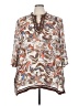 Maggie Barnes 100% Polyester Paisley Brown 3/4 Sleeve Blouse Size 3X - photo 1