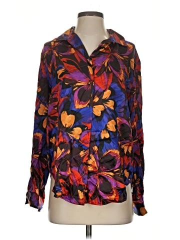 Johnny Was Long Sleeve Silk Top (view 1)