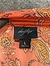 Daytrip 100% Polyester Paisley Orange Long Sleeve Blouse Size L - photo 7