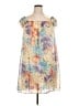 Wrapper 100% Polyester Floral Ivory Cocktail Dress Size 14 - photo 1