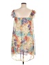 Wrapper 100% Polyester Floral Ivory Cocktail Dress Size 14 - photo 2