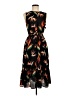 Mossimo 100% Polyester Print Black Cocktail Dress Size M - photo 1