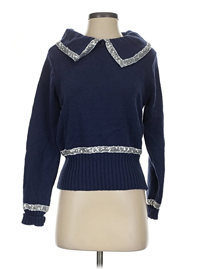 Pre-owned Shein Pullover Sweater In Blue