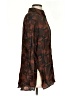 Acrobat 100% Silk Camo Brown Long Sleeve Silk Top Size S - photo 4