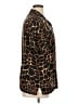 Teddi 100% Rayon Animal Print Brown Short Sleeve Blouse Size XL - photo 4
