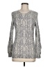 J. McLaughlin Paisley Silver Pullover Sweater Size M - photo 1