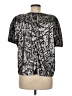 Joanna 100% Polyester Black Short Sleeve Blouse Size M - photo 2
