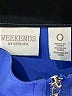 Weekends by Chico's Solid Blue Raincoat Size Sm (0) - photo 6