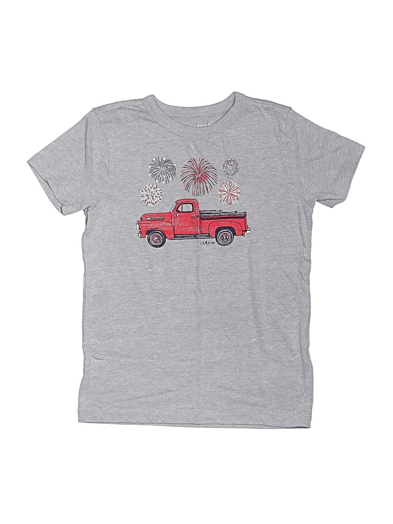 Pre-owned Crewcuts Outlet Kids' Short Sleeve T-shirt In Gray