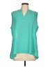 Chaus 100% Polyester Teal Sleeveless Blouse Size L - photo 1