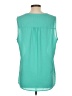 Chaus 100% Polyester Teal Sleeveless Blouse Size L - photo 2