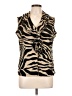 Harve Benard 100% Polyester Animal Print Brown Sleeveless Blouse Size L - photo 1