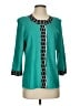 misook 100% Acrylic Teal 3/4 Sleeve Blouse Size S - photo 1