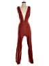 Dollhouse Solid Red Jumpsuit Size 5 - photo 1